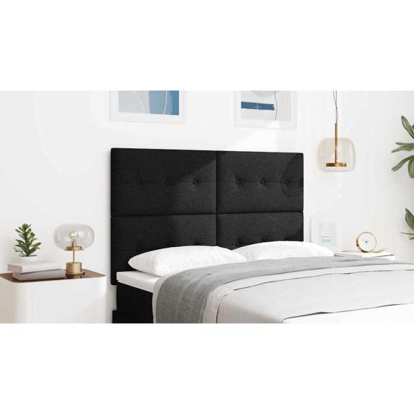 LED Kopfteil Schwarz 72 cm Stoff