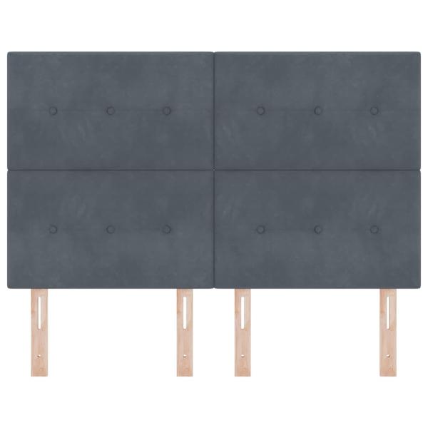 LED Kopfteil Dunkelgrau 72 cm Samt