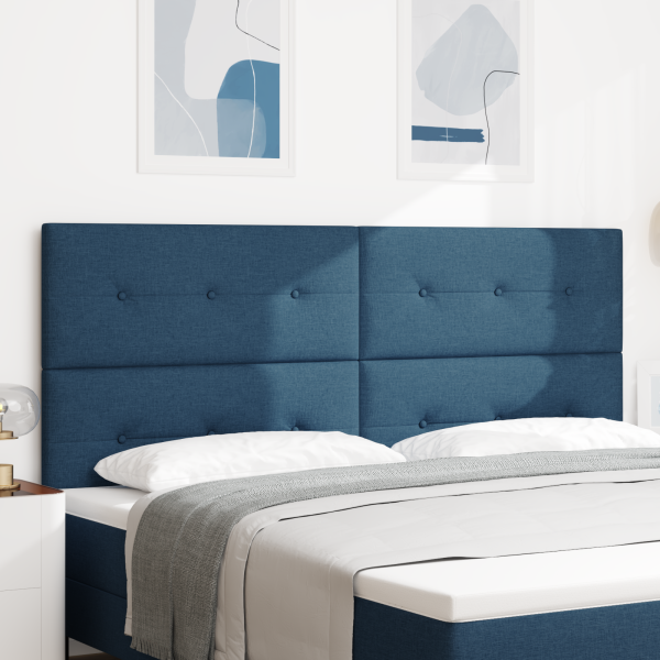 LED Kopfteil Blau 100 cm Stoff