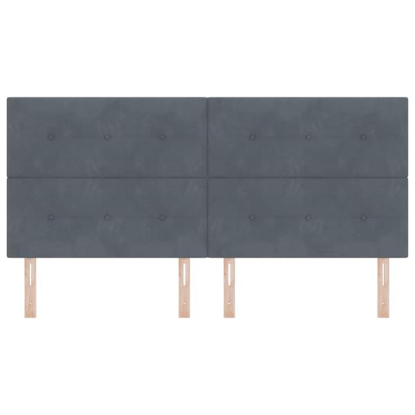 LED Kopfteil Dunkelgrau 100 cm Samt