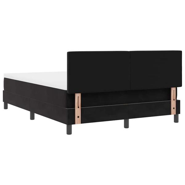 Boxspringbett mit Matratze Schwarz 140x190 cm Samt