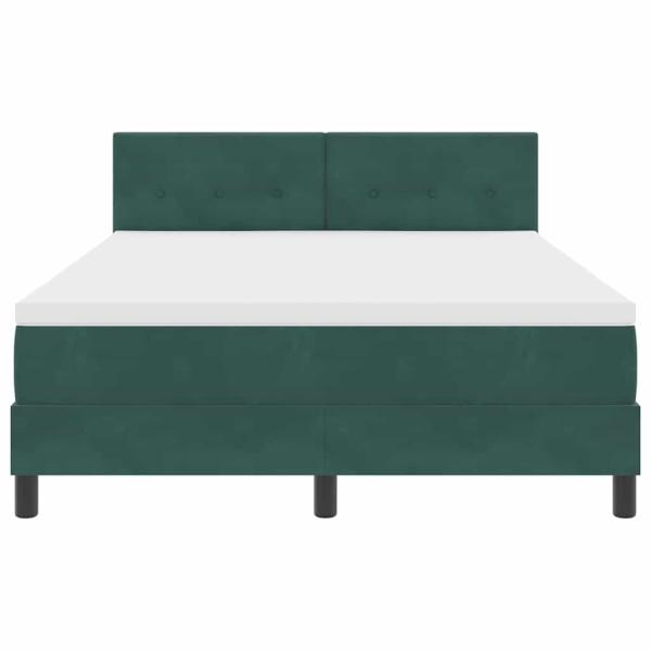 ARDEBO.de - Boxspringbett mit Matratze Dunkelgrün 160x200 cm Samt