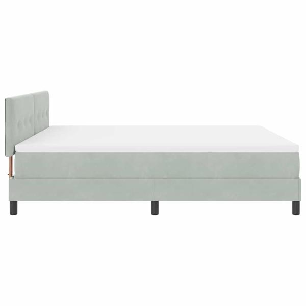 Boxspringbett mit Matratze Hellgrau Super King Samt