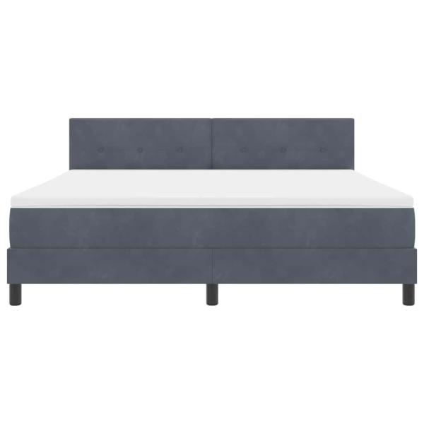 Boxspringbett mit Matratze Dunkelgrau Super King Velvet