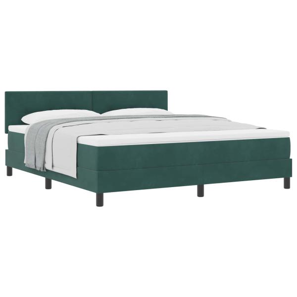 Boxspringbett mit Matratze Dunkelgrün Super King Velvet