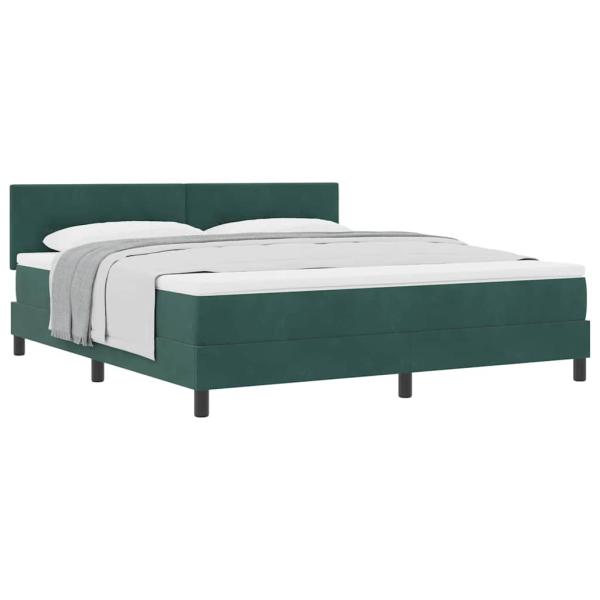 Boxspringbett mit Matratze Dunkelgrün Super King Velvet