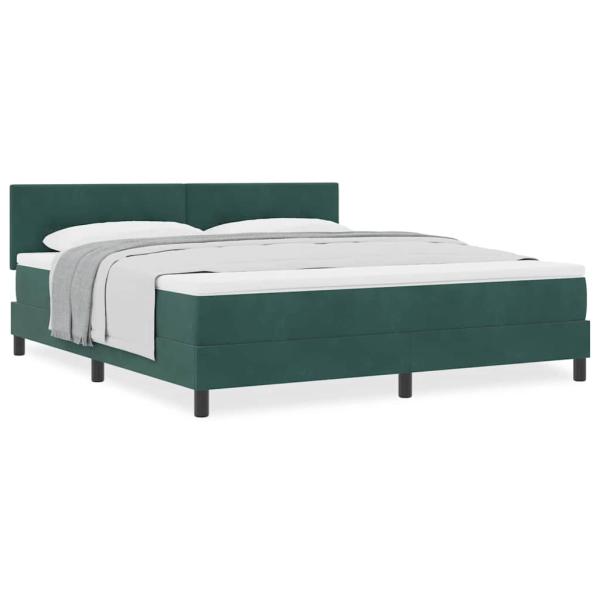 Boxspringbett mit Matratze Dunkelgrün Super King Velvet