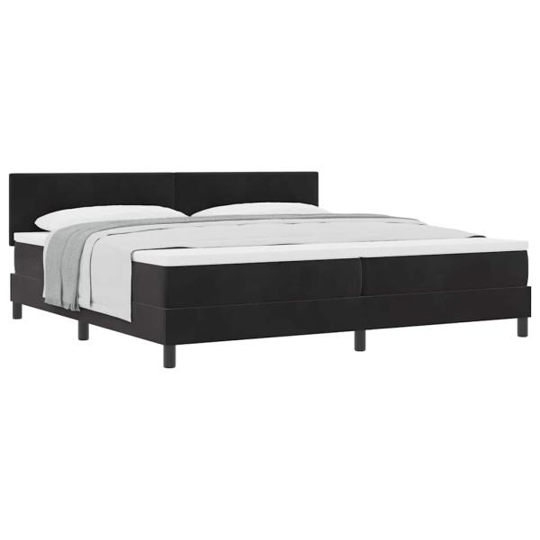 Boxspringbett mit Matratze Schwarz 200x200 cm Samt