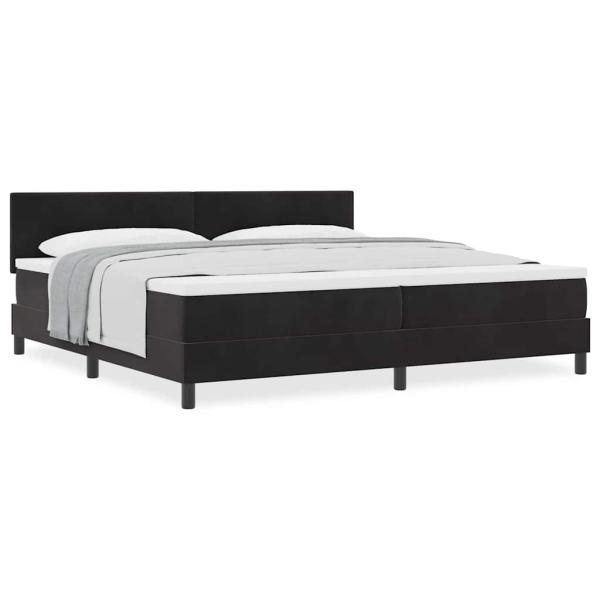 Boxspringbett mit Matratze Schwarz 200x200 cm Samt