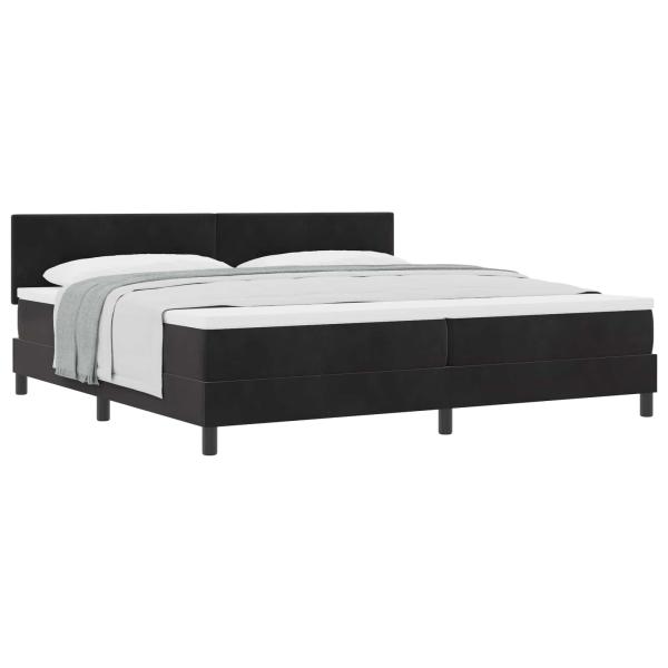 Boxspringbett mit Matratze Schwarz 200x200 cm Samt
