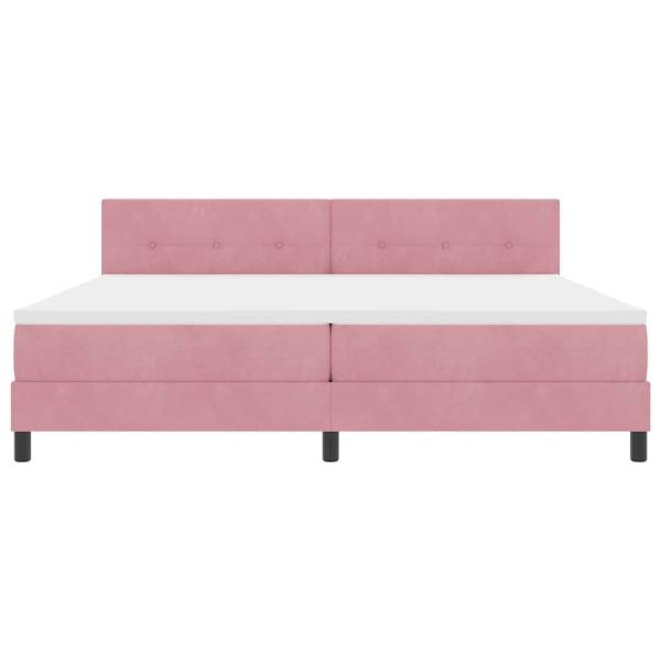 ARDEBO.de - Boxspringbett mit Matratze Rosa 200x200 cm Samt