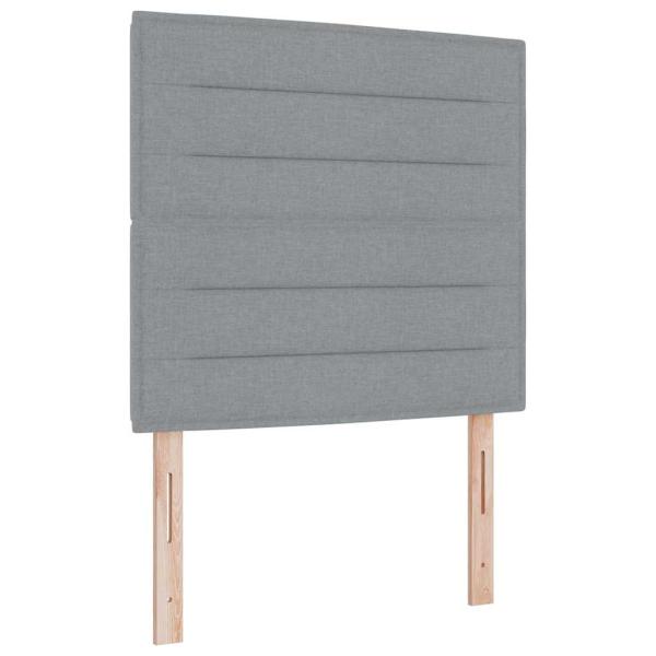 Boxspringbett mit Matratze Hellgrau 100x200 cm Stoff