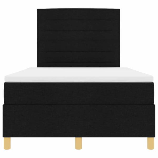 Boxspringbett mit Matratze Schwarz 120x200 cm Stoff
