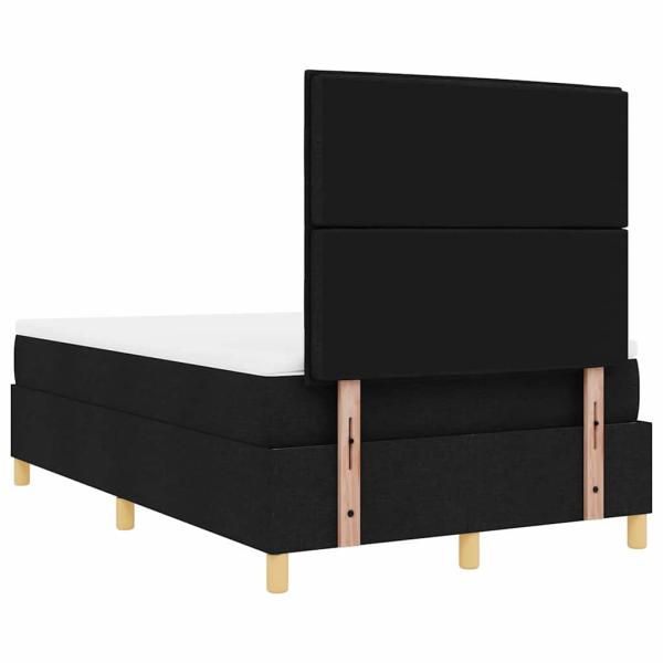 Boxspringbett mit Matratze Schwarz 120x200 cm Stoff