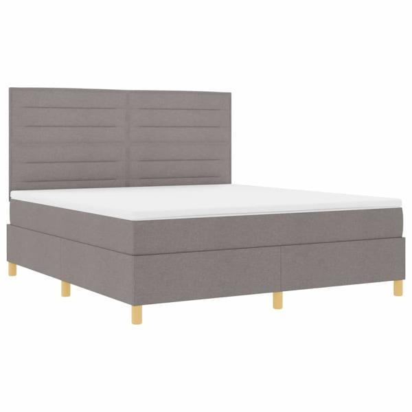 Boxspringbett mit Matratze Taupe Super King Stoff