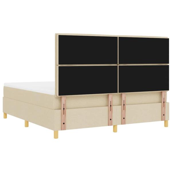 Boxspringbett mit Matratze Creme Super King Stoff