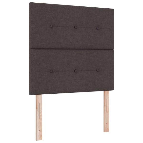 Boxspringbett mit Matratze Dunkelbraun 90x200 cm Stoff