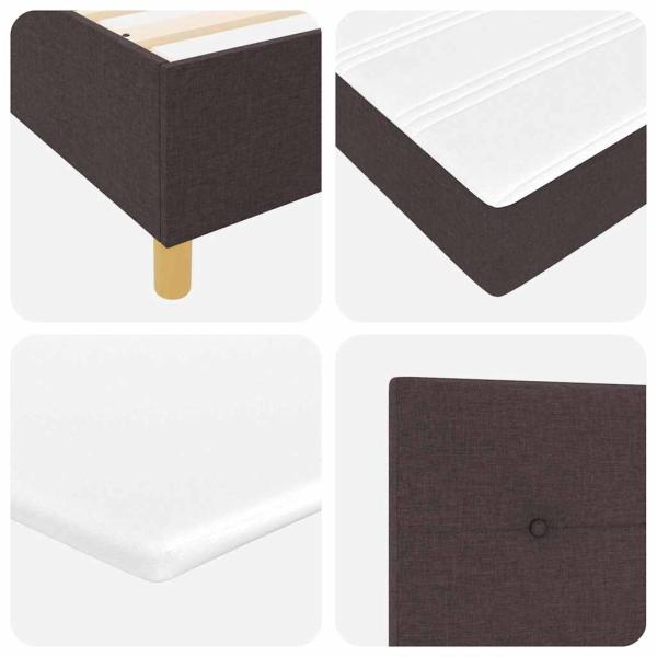 Boxspringbett mit Matratze Dunkelbraun 90x200 cm Stoff