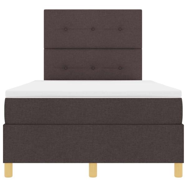 Boxspringbett mit Matratze Dunkelbraun 120x200 cm Stoff