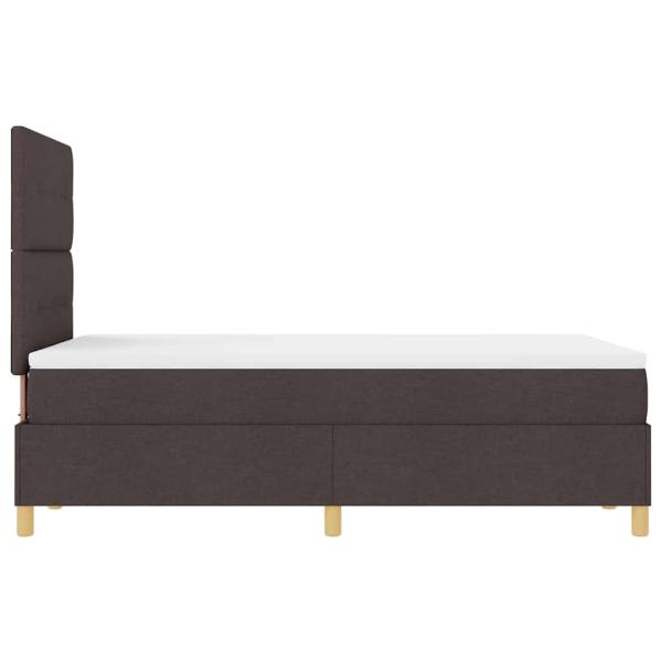 Boxspringbett mit Matratze Dunkelbraun 120x200 cm Stoff
