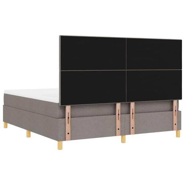 ARDEBO.de - Boxspringbett mit Matratze Taupe Super King Stoff