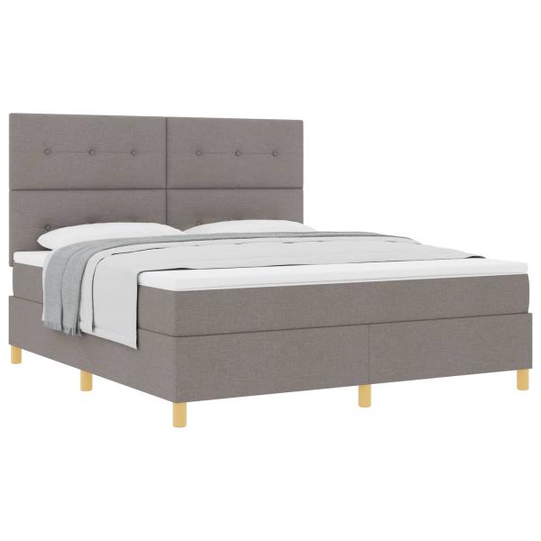 Boxspringbett mit Matratze Taupe Super King Stoff