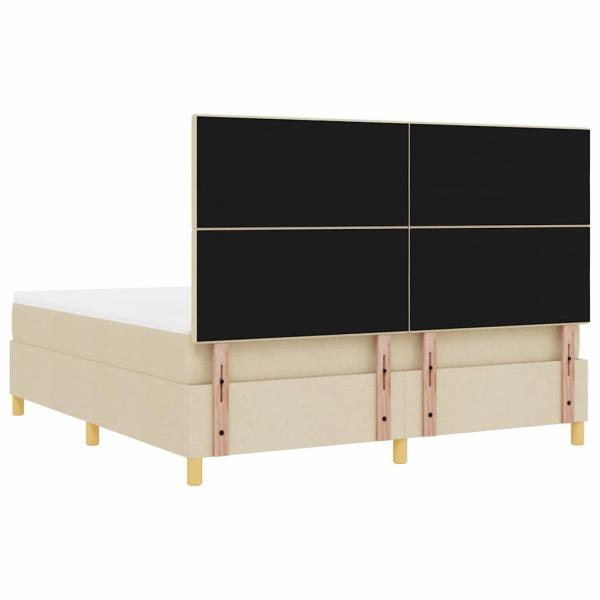 Boxspringbett mit Matratze Creme Super King Stoff