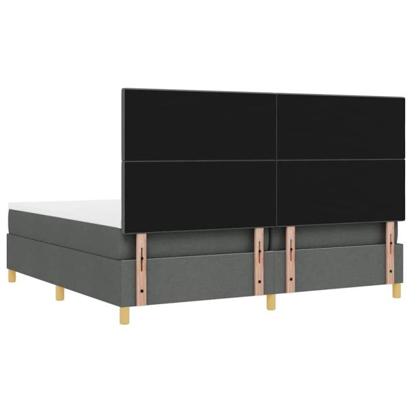 Boxspringbett mit Matratze Dunkelgrau 200x200 cm Stoff