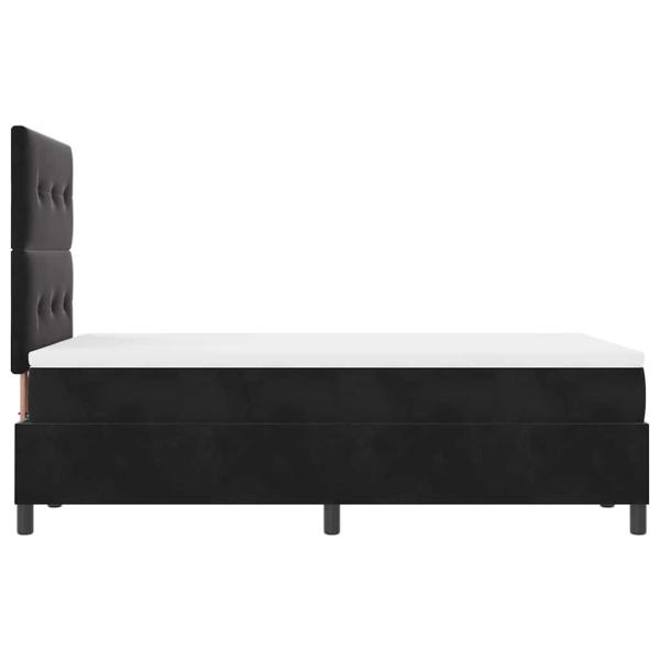Boxspringbett mit Matratze Schwarz 120x200 cm Samt