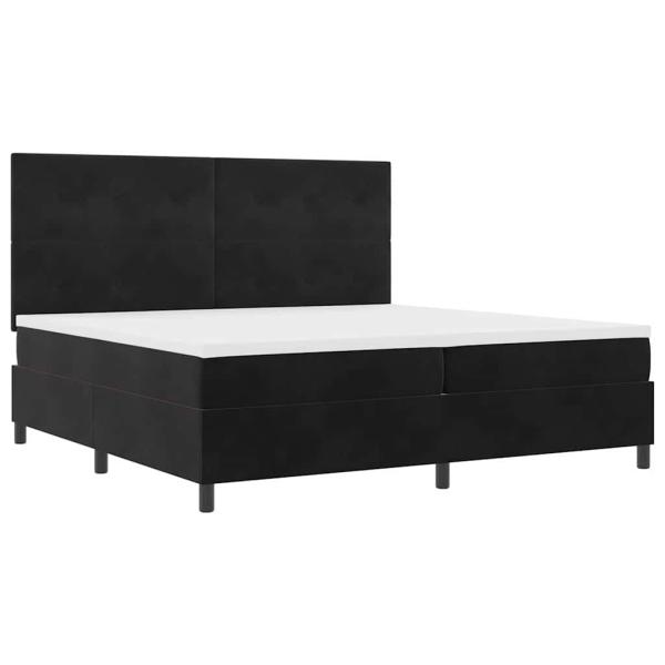Boxspringbett mit Matratze Schwarz 200x200 cm Samt
