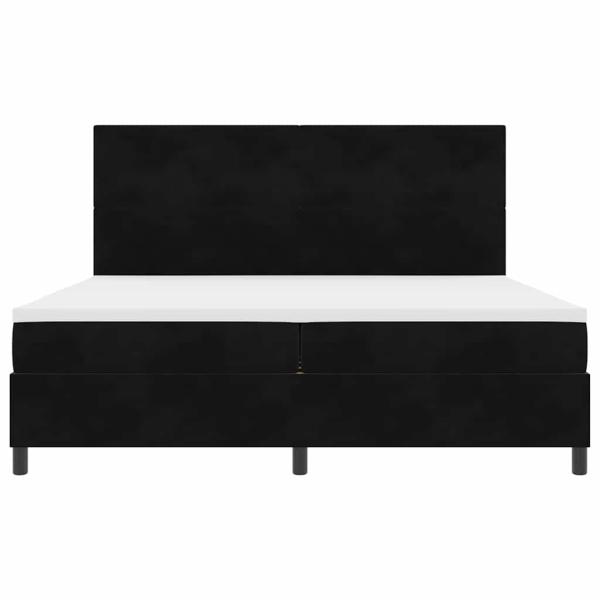 Boxspringbett mit Matratze Schwarz 200x200 cm Samt