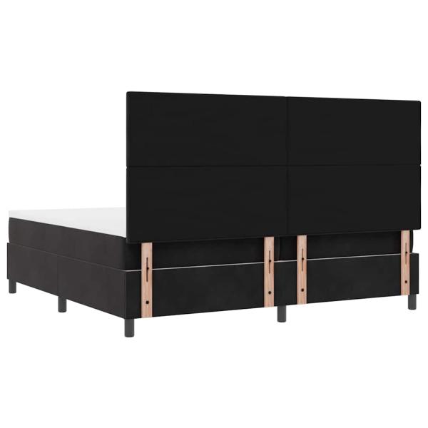 Boxspringbett mit Matratze Schwarz 200x200 cm Samt