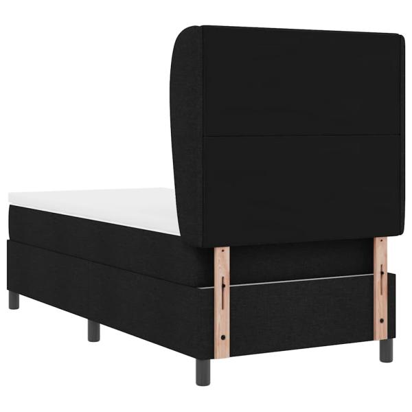Boxspringbett mit Matratze Schwarz 100x200 cm Stoff
