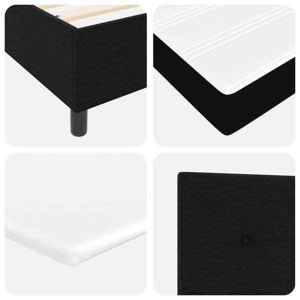 Boxspringbett mit Matratze Schwarz 100x200 cm Stoff
