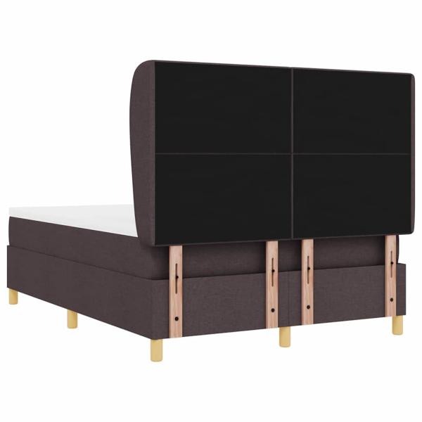 ARDEBO.de - Boxspringbett mit Matratze Dunkelbraun 140x190 cm Stoff