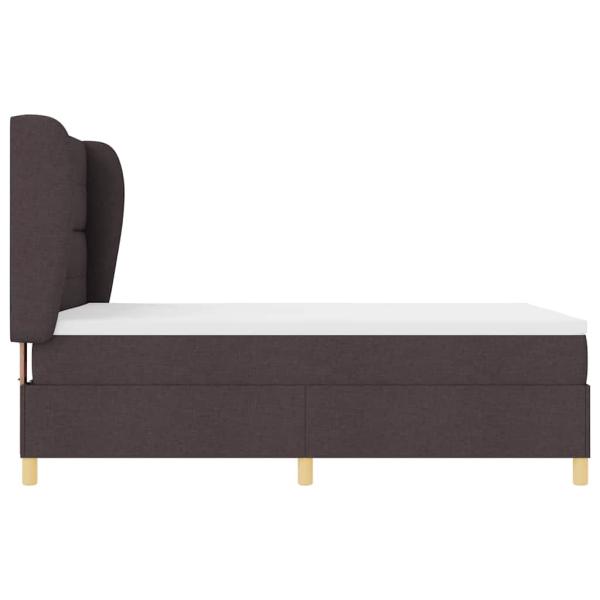 Boxspringbett mit Matratze Dunkelbraun 140x190 cm Stoff