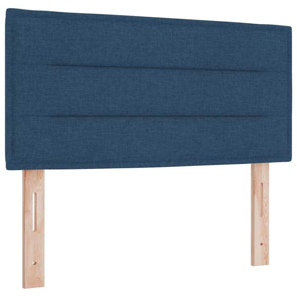Bettgestell mit Matratze Blau Stoff 100 x 200 cm Bettgestell