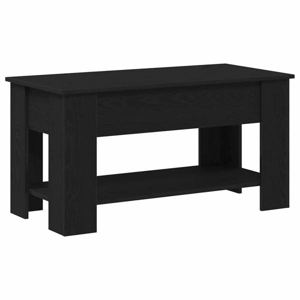 Schwarzer Eichen-Couchtisch - 101x49x52 cm Aus engineered Wood