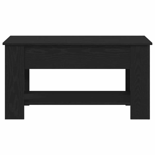 Schwarzer Eichen-Couchtisch - 101x49x52 cm Aus engineered Wood