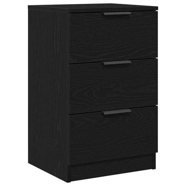 Nachttische 2er Set Schwarze Eiche 40x65x65 cm Aus Holzwerkstoff
