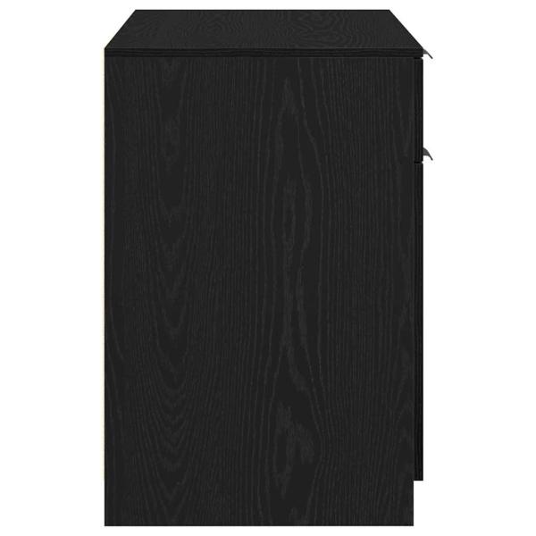 Schwarzer Eichen-Schreibtisch - 100x50x75 cm - Aus Holzwerkstoff