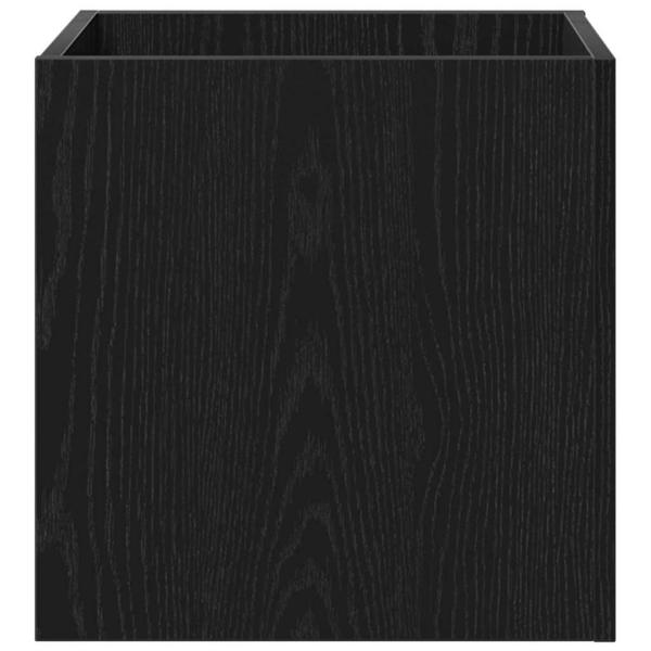 Pflanzkasten Schwarz Eiche 40x40x40 cm Holzwerkstoff