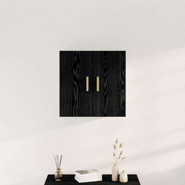 Schwarzer Eichen-Wandschrank - 60x30x60 cm, Hergestellt aus Holzwerkstoff