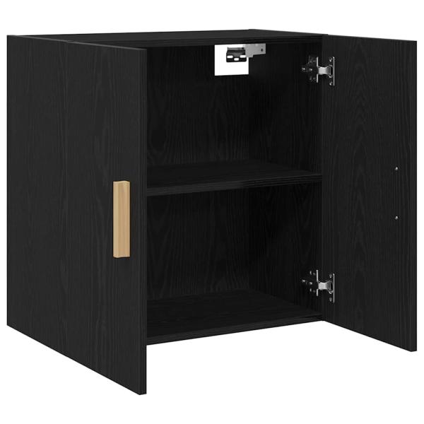 Schwarzer Eichen-Wandschrank - 60x30x60 cm, Hergestellt aus Holzwerkstoff
