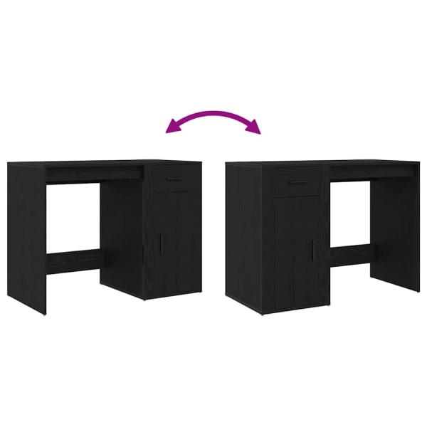 Schreibtisch Schwarz Eiche 100x49x75 cm Holzwerkstoff