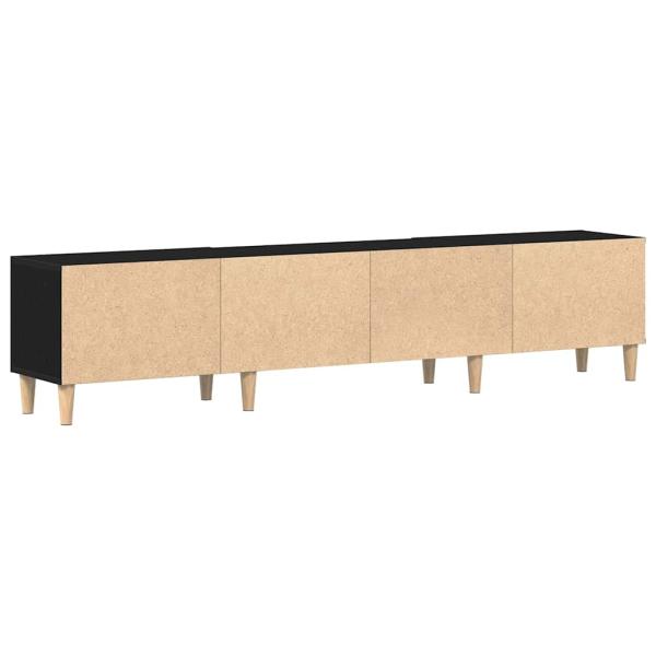 TV Schrank Schwarz Eiche 180x31,5x40 cm Holzwerkstoff