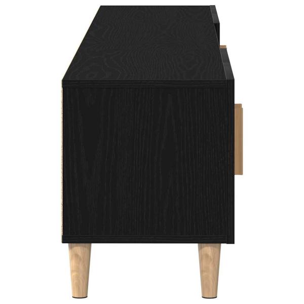 TV Schrank Schwarz Eiche 180x31,5x40 cm Holzwerkstoff