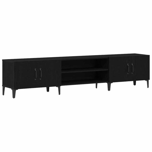 TV Schrank Schwarz Eiche 180x31,5x40 cm Technische Holz