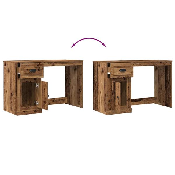 Schreibtisch mit Stauraum Altholz 50x115x75 cm Ingenieurbau