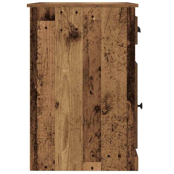 Schreibtisch mit Stauraum Altholz 50x115x75 cm Ingenieurbau